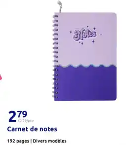 Action Carnet de notes offre