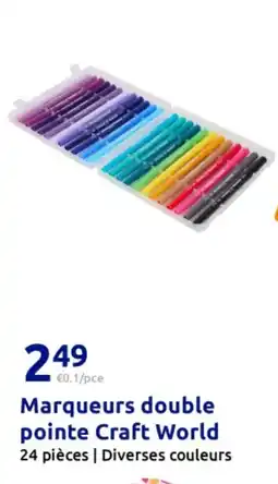 Action Marqueurs double pointe craft world offre