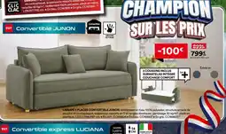 BUT CANAPÉ 3 PLACES CONVERTIBLE JUNON offre