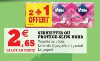 Serviettes ou protege-slips nana