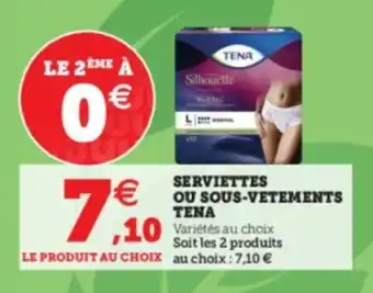 Super U Serviettes ou sous-vetements tena offre