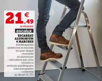 Super U Escabeau aluminium 4 marches offre