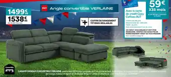 CANAPÉ D'ANGLE CONVERTIBLE VERLAINE