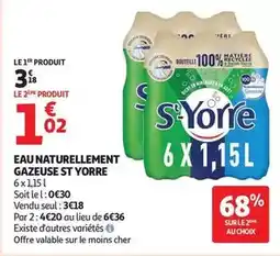 Auchan Supermarché St yorre - eau naturellement gazeuse offre