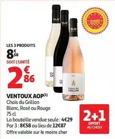 Auchan Supermarché Ventoux aop offre