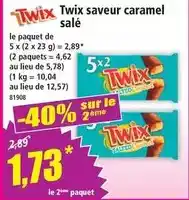 Norma Twix - saveur caramel salé offre
