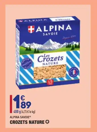 ALDI Crozets nature offre