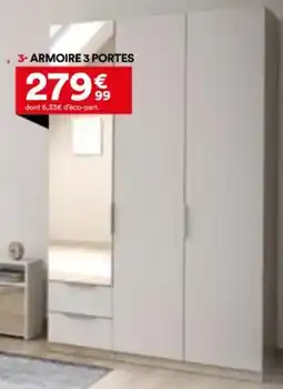 BUT Armoire 3 portes 2 tiroirs offre