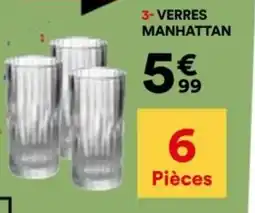 BUT SET DE 6 VERRES MANHATTAN offre