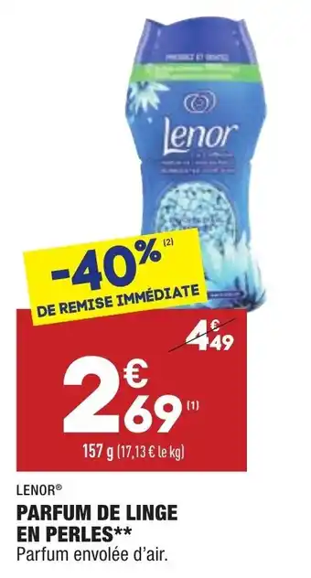 ALDI Parfum de linge en perles offre