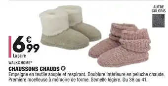 ALDI Chaussons chauds offre