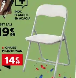 BUT CHAISE PLIANTE EVAN offre