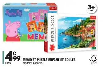 ALDI Mémo et puzzle enfant et adulte offre