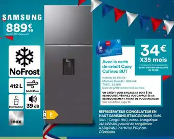 RÉFRIGÉRATEUR CONGÉLATEUR EN HAUT SAMSUNG RT42CG6724S9