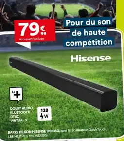 BUT BARRE DE SON HISENSE HS205G offre