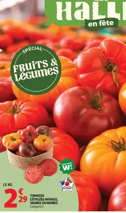 Auchan TOMATES CÔTELÉES ROUGES, JAUNES OU NOIRES offre