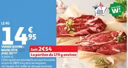 Auchan VIANDE BOVINE BASSE CÔTE✩ AVEC OS offre