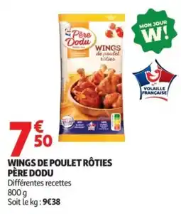 Auchan WINGS DE POULET RÔTIES PÈRE DODU offre