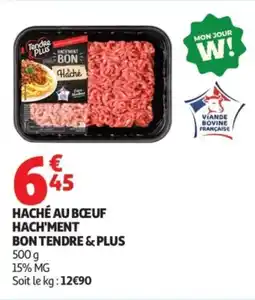 Auchan HACHÉ AU BŒUF HACH'MENT BON TENDRE & PLUS offre