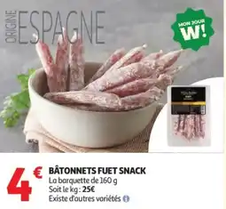 Auchan BÂTONNETS FUET SNACK offre