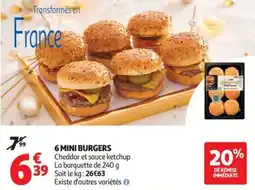 Auchan 6 MINI BURGERS offre