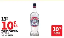 Auchan VODKA POLIAKOV 37.5° offre