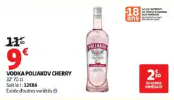 Auchan VODKA POLIAKOV CHERRY offre