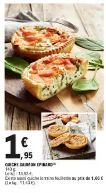 E.Leclerc Quiche saumon epinard offre