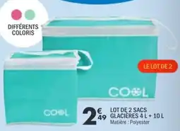 La Foir'Fouille LOT DE 2 SACS 49 GLACIÈRES offre