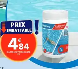 La Foir'Fouille CHLORE LENT PASTILLES 20G offre