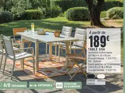 La Foir'Fouille TABLE GOA offre
