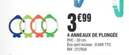 La Foir'Fouille 4 ANNEAUX DE PLONGÉE offre