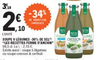 E.Leclerc Soupe 9 légumes offre