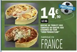 E.Leclerc KIRN PRODUCTION Quiche au thon et aux tomates ou quiche aux légumes du tian offre