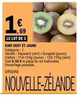 E.Leclerc Kiwi vert et jaune offre