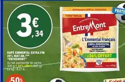 E.Leclerc ENTREMONT Rapé emmental extra fin 29% mat.gr. offre