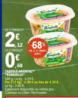 E.Leclerc BONDUELLE Taboulé oriental offre
