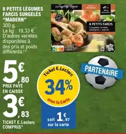 E.Leclerc MADERN 8 petits légumes farcis surgelés offre
