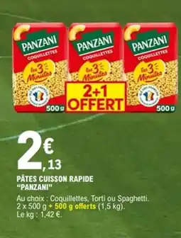 E.Leclerc PANZANI Pâtes cuisson rapide offre
