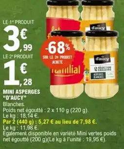 E.Leclerc D'AUCY Mini asperges offre
