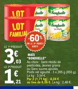 E.Leclerc BONDUELLE Maïs offre