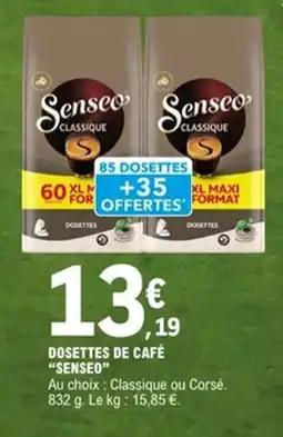 E.Leclerc SENSEO Dosettes de café offre