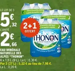 E.Leclerc THONON Eau minérale naturelle des alpes offre