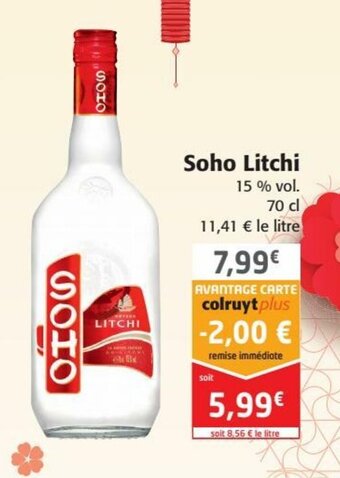 Colruyt Soho litchi offre