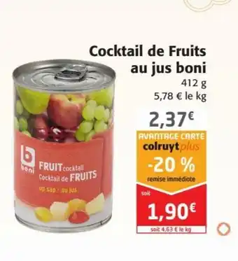 Colruyt Cocktail de fruits au jus boni offre