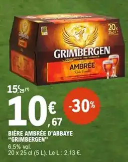 E.Leclerc GRIMBERGEN Bière ambrée d'abbaye offre