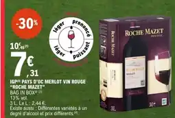 E.Leclerc ROCHE MAZET Igp pays d'oc merlot vin rouge offre