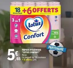 E.Leclerc LOTUS CONFORT Papier hygiènique offre