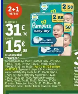 E.Leclerc PAMPERS Changes bébé offre