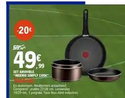 E.Leclerc TEFAL Set amovible ingenio simply cook offre